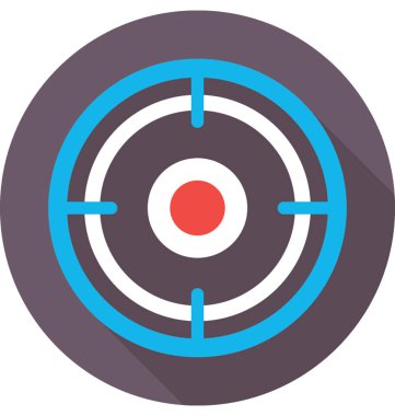 Odak renkli vektör simgesi