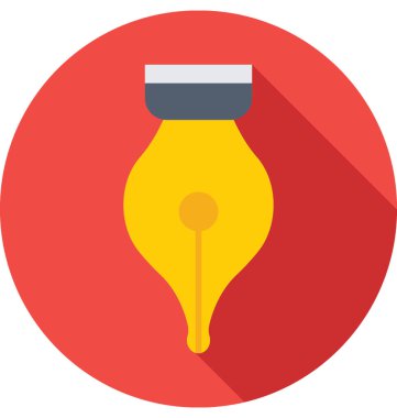 Kalem ucu renkli vektör simgesi