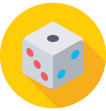 Zar renkli vektör simgesi