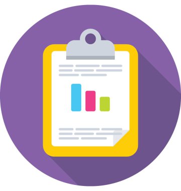 Grafik rapor renkli vektör simgesi 