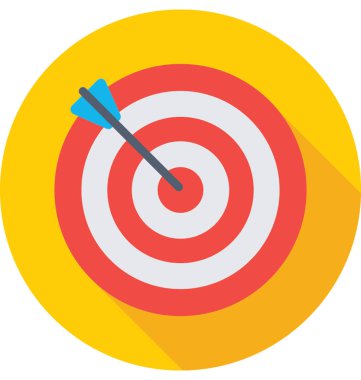 Hedef renkli vektör simgesi