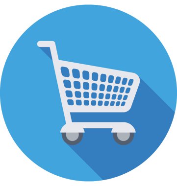 alışveriş arabası renkli vektör simgesi