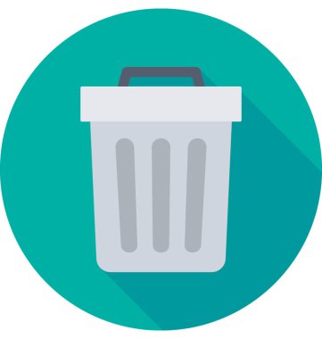 Çöp Kovası renkli vektör simgesi