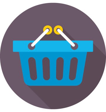 Sepeti renkli vektör simgesi