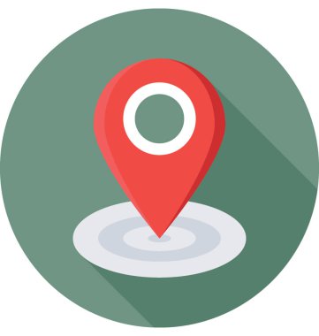 Harita konumu renkli vektör simgesi