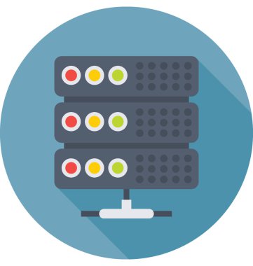 Sunucu renkli vektör simgesi