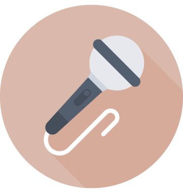 Mikrofon renkli vektör simgesi