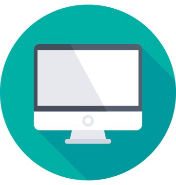 Monitör renkli vektör simgesi