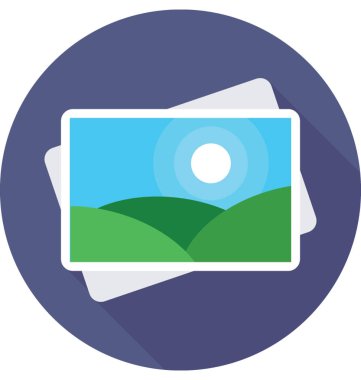 Manzara renkli vektör simgesi