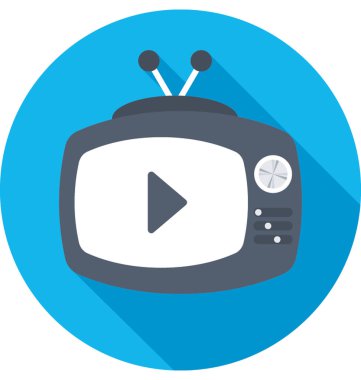 Televizyon renkli vektör simgesi