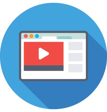 Video akışı renkli vektör simgesi