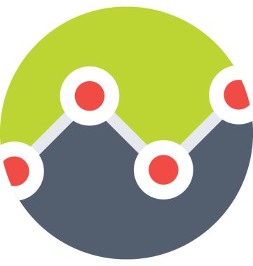 Çizgi grafik renkli vektör simgesi