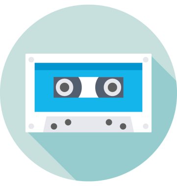 Kaset renkli vektör simgesi