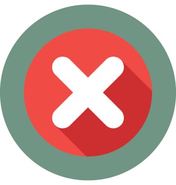 Renkli vektör simge iptal 