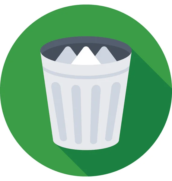 Dustbin Coloreado Icono Del Vector — Vector de stock