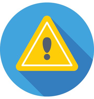 Ünlem işareti renkli vektör simgesi