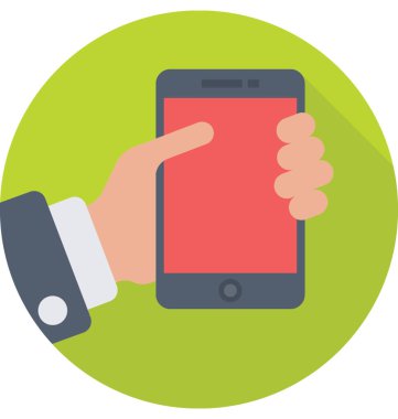 Mobil renkli vektör simgesi