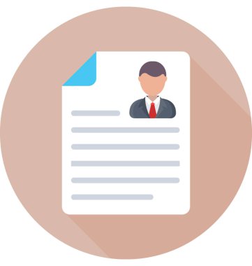 İş profil renkli vektör simgesi