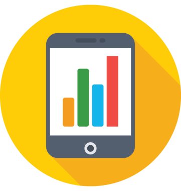 Mobil grafik renkli vektör simgesi