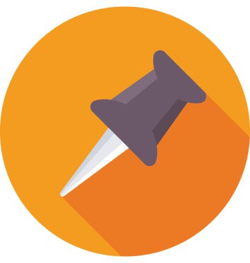 PIN renkli vektör simgesi itmek