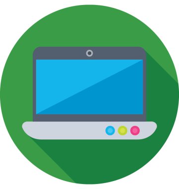 Laptop renkli vektör simgesi
