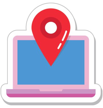 Konumu renkli vektör simgesi