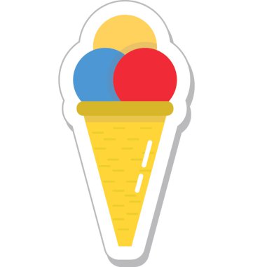 dondurma renkli vektör simgesi