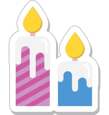 Mum renkli vektör simgesi