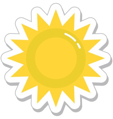 Güneş renkli vektör simgesi
