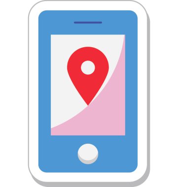 gps renkli vektör simgesi