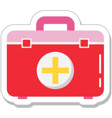 İlk yardım renkli vektör simgesi