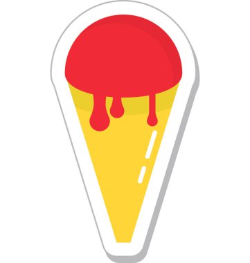 dondurma renkli vektör simgesi
