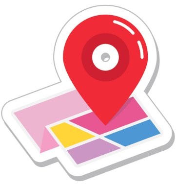 gps renkli vektör simgesi