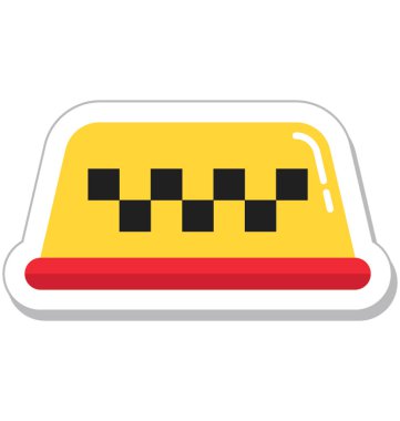 Taksi renkli vektör simgesi