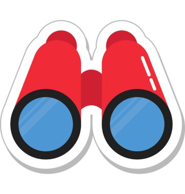 Dürbün renkli vektör simgesi