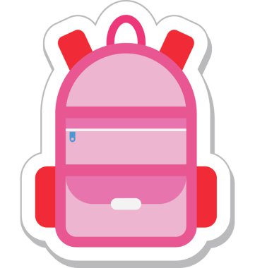 Sırt çantası renkli vektör simgesi