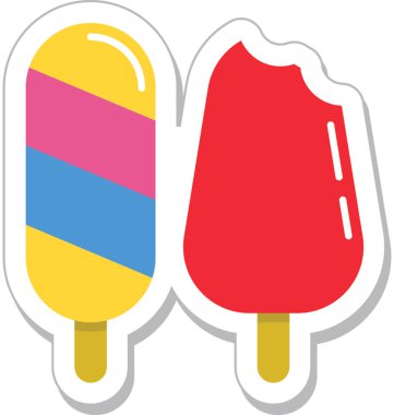 Buzlu şeker renkli vektör simgesi