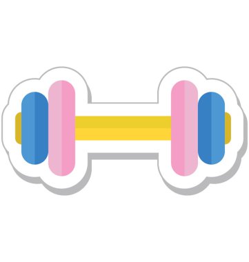 Dumbbell renkli vektör simgesi