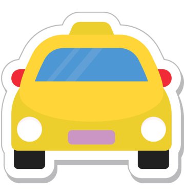 Taksi renkli vektör simgesi