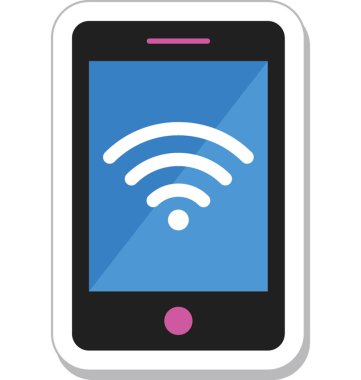 Mobil Wifi renkli vektör simgesi