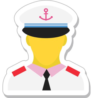Pilot renkli vektör simgesi