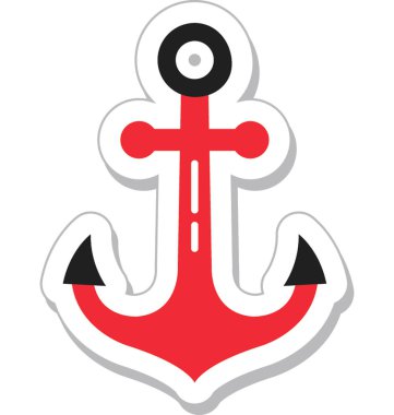 Çapa renkli vektör simgesi