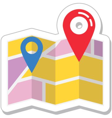 gps renkli vektör simgesi