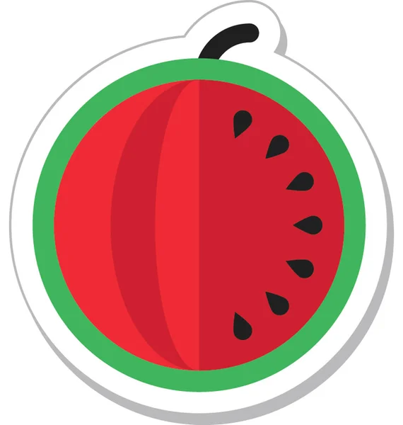 Wassermelone Farbiges Vektorsymbol — Stockvektor