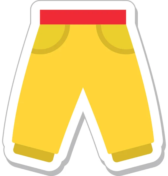 Pantalones Cortos Icono Vector Color — Vector de stock