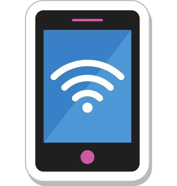 Icona Vettoriale Colorata Wifi Mobile — Vettoriale Stock