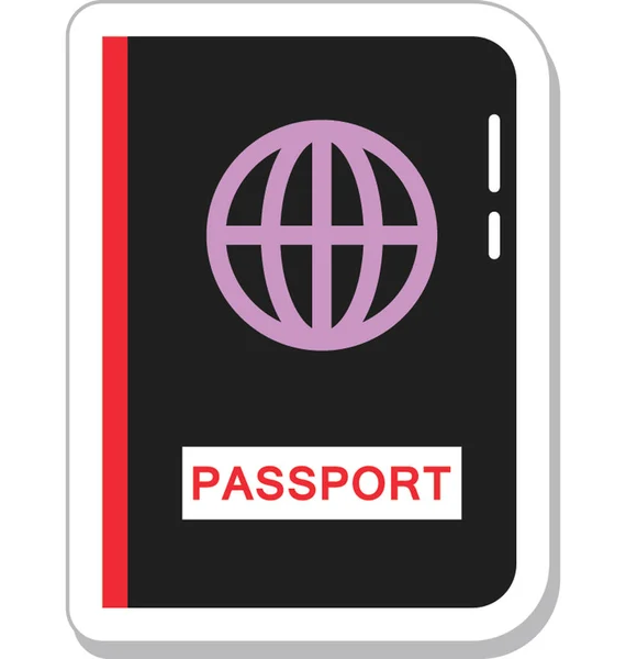 Passaporte Colorido Vetor Ícone — Vetor de Stock