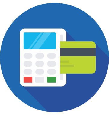 Kartı Terminal renkli vektör simgesi