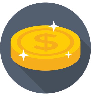 Doları para renkli vektör simgesi