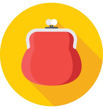 Debriyaj çanta renkli vektör simgesi 